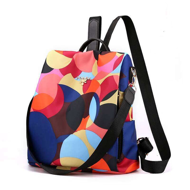 Women's Colorful Anti-Theft Backpack Casual Waterproof Oxford Daily Travel Backpacks for Women Multifunctional Preppy School Bag Z260124