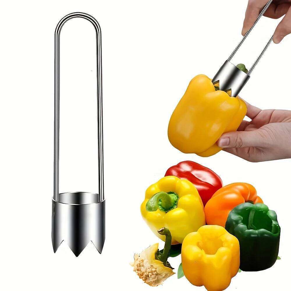 Kitchen Tool Stainless Steel Fruit And Vegetable Corer For Apples Peppers Tomatoes Easy Core Removal Durable