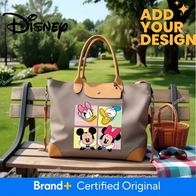 Disney Cartoon Mickey Minnie Mouse Cute Portable Large Capacity Travel Outdoor Tote Storage Bag Birthday Gifts H251223