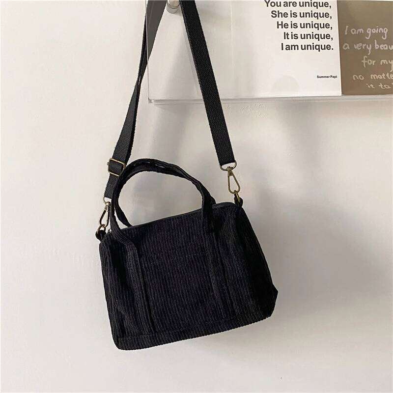 Small Corduroy Mini Girls Purses and Handbag Cute Shopper Gift with Zipper Wallet Crossbody Tote Bags for Women Shoulder Bag Z260124