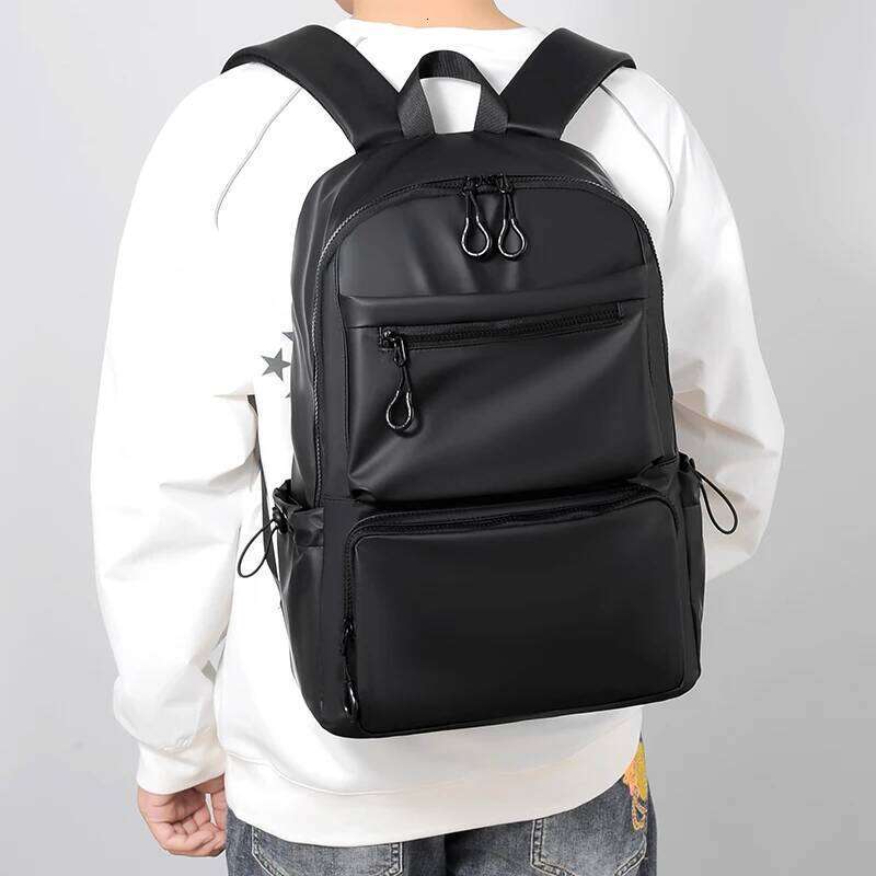 1Pcs 14-inch Fashion Casual Backpack, Spacious Laptop Compartment,Waterproof Fabric,Ideal for Men, Students, and Professionals Z260124