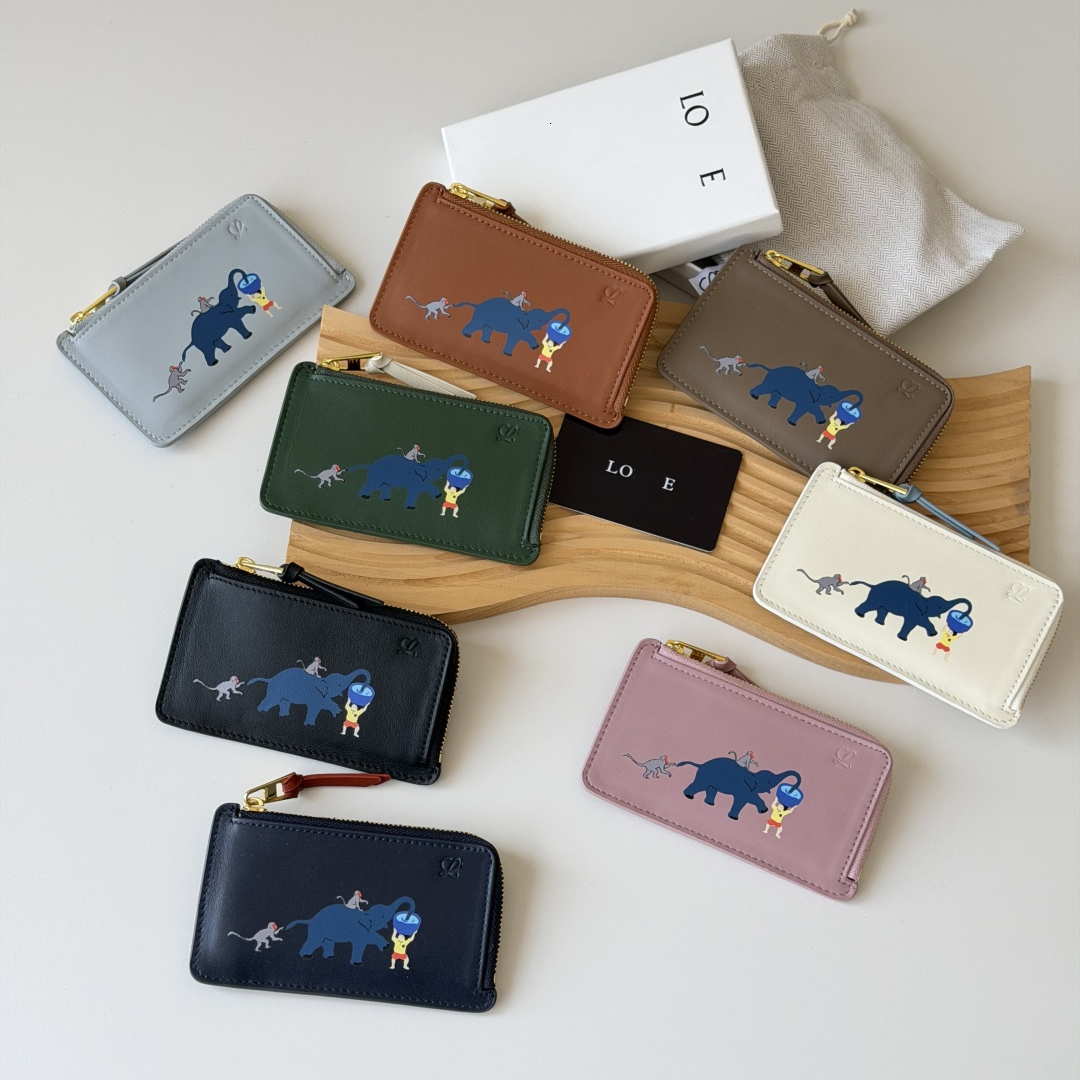 Designers Low Mini Organizer Wallet Fashion Womens Mens Genuine Leather Zipper Coin Purse Bag Credit Card Holder Wallet Box Luxury Key Pouch Wallet 1141 1142