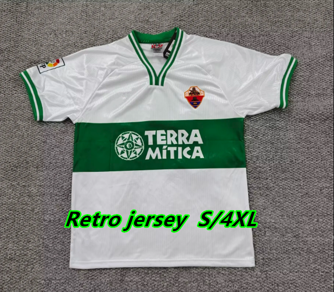 99/00 Retro Elche home jersey can be customized in S/4XL size
