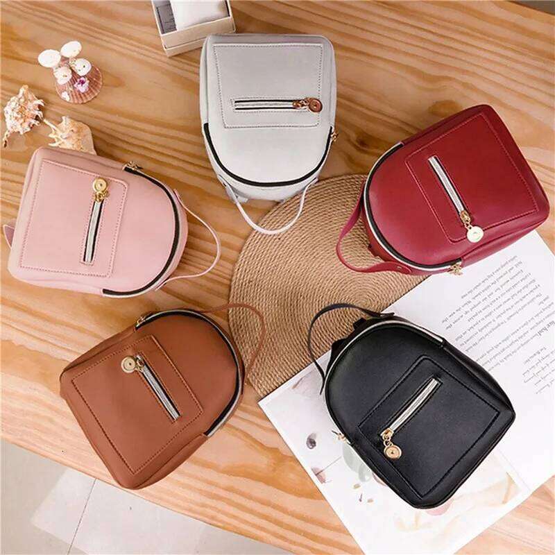 Female PU Small Teenage Girls Fashion Leisure Zipper Shoulder Bag Knapsack High-capacity Women Mini School Backpack Z260124