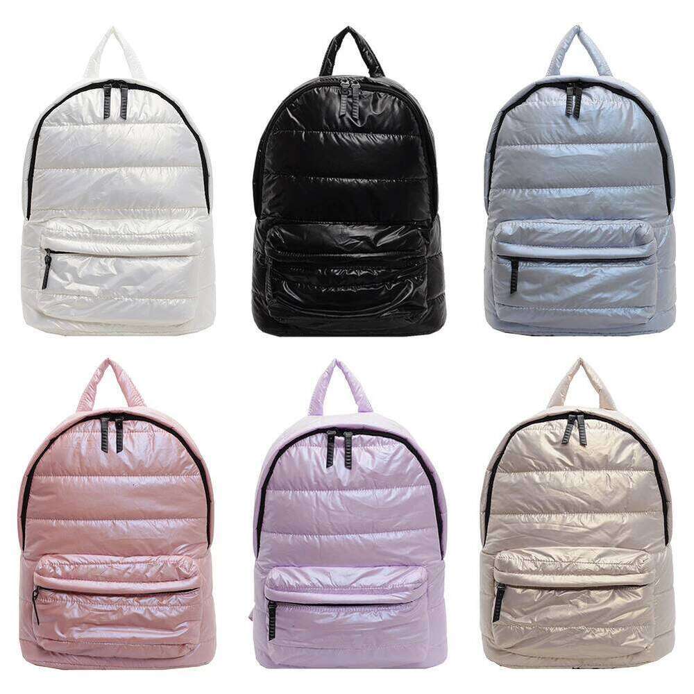 Puffer Bookbag Adjustable Strap Backpack Multi Pocket Women Men Handbag Rucksack for Work Travel Z260124