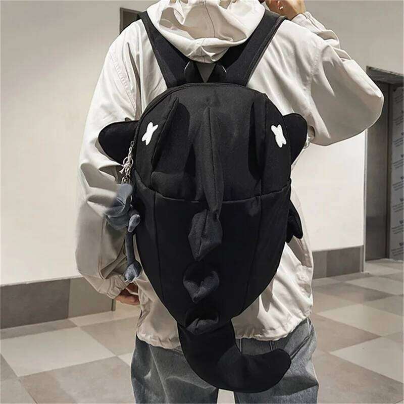 Men Women Backpack, Trendy Shark Shaped Large Capacity School Backpack Daily Bag for Casual StreetPendant Not Included Z260124