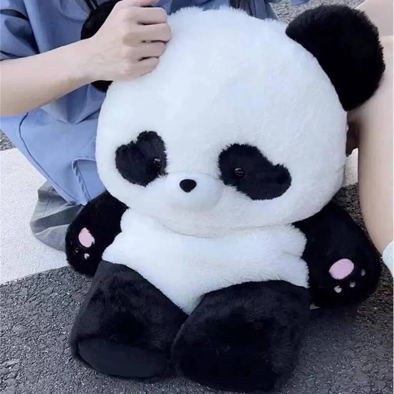 Panda Cartoon Soft Cute Plush School Backpack Ins Girl Doll Bag