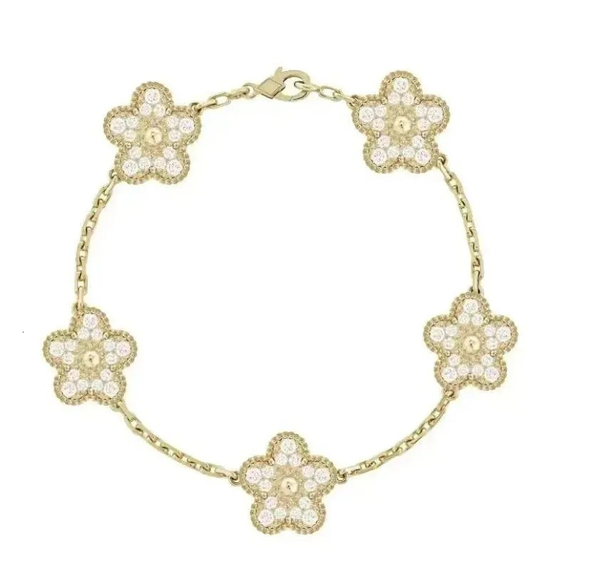 Vanly Four Leaf Clover snap jewelry wholesale bracelets Fashion Classic Bracelet High Quality Jewlery Wedding Gift Party Cleef 3E7