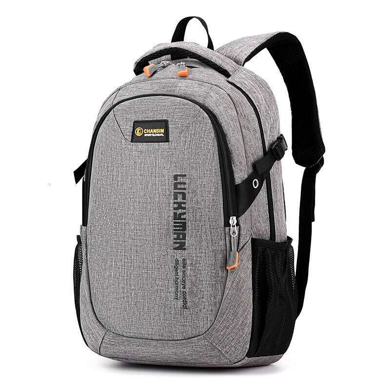 Lightweight neutral travel backpack with multiple compartments pockets, adjustable shoulder straps, suitable for school and Z260124