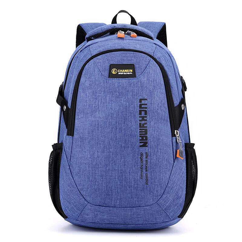 Lightweight neutral travel backpack with multiple compartments pockets, adjustable shoulder straps, suitable for school and Z260124