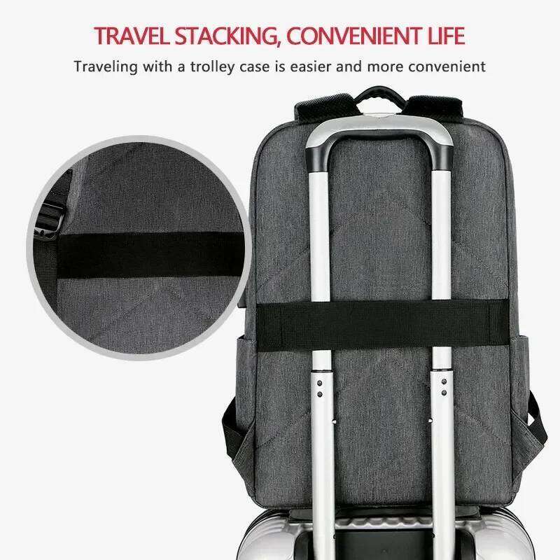 Large Capacity Laptop Men's Multifunctional Waterproof 15.6-inch School Business Leisure Travel Backpack Z260124