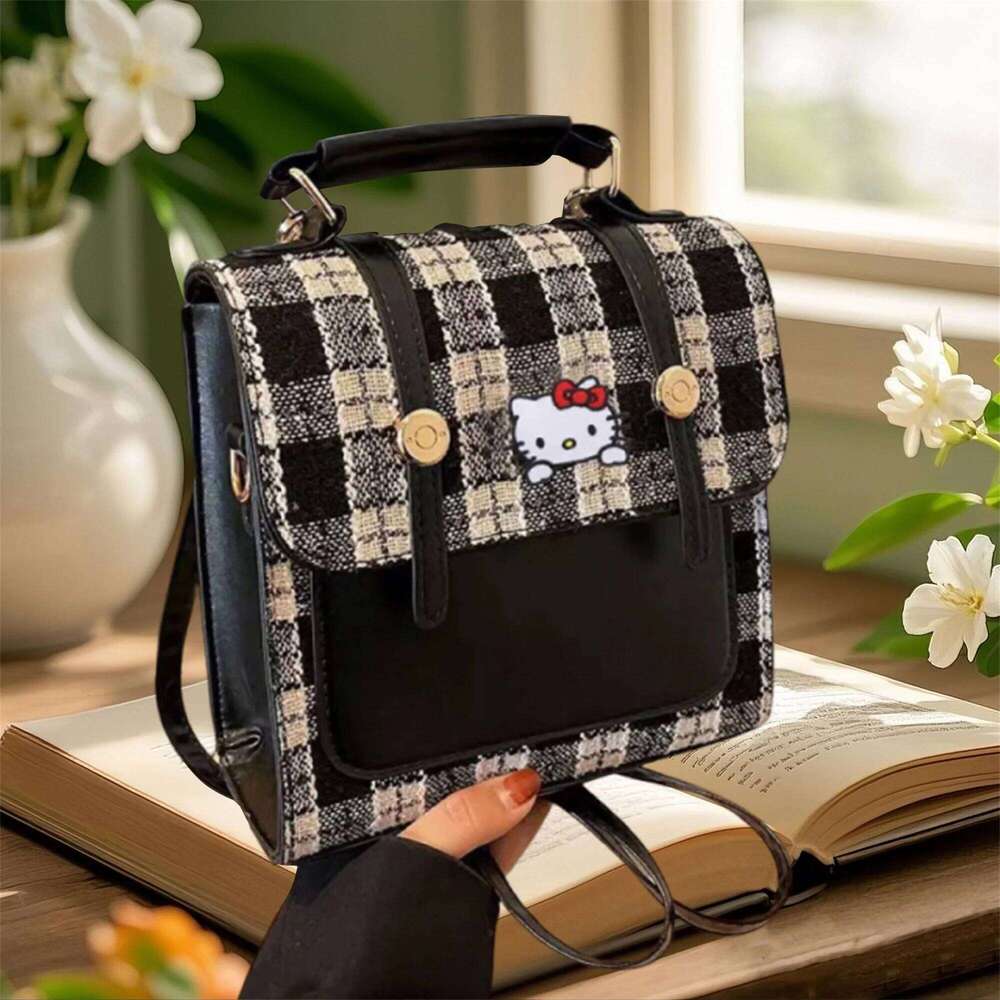 Women Lightweight Backpack Cute Plaid Small Daypack Bookbag for School Travel Outdoor - Stylish and Z260124