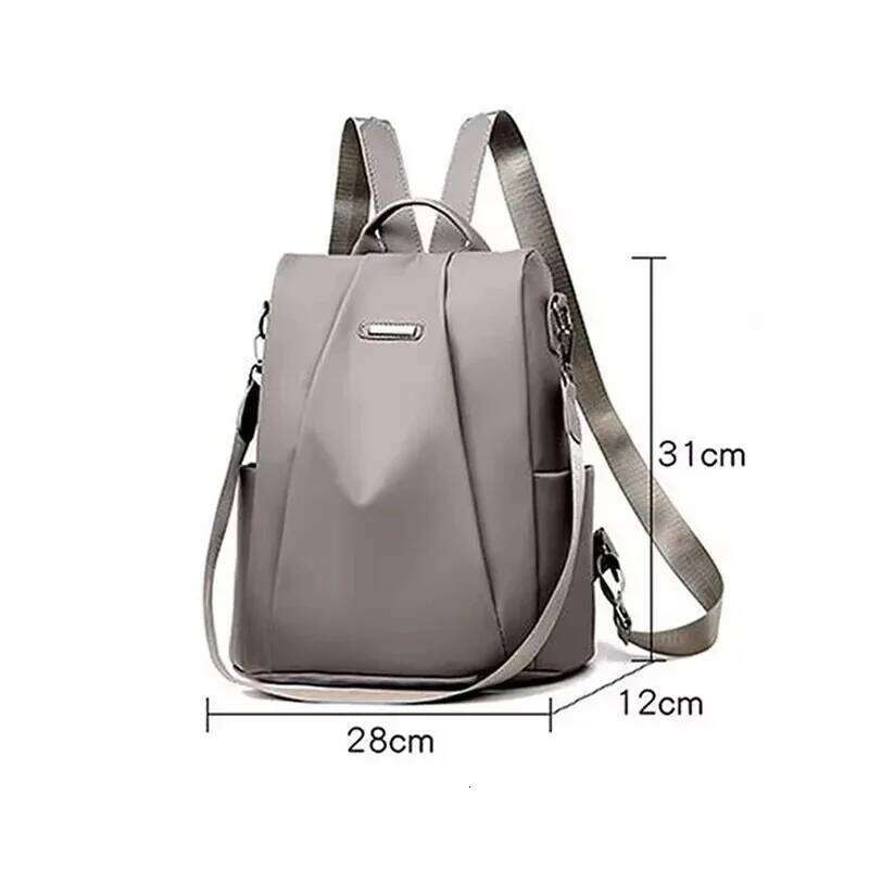 Fashion Nylon Classic Large Capacity Travel Solid Color Casual Women Bag Concise Backpack Z260124
