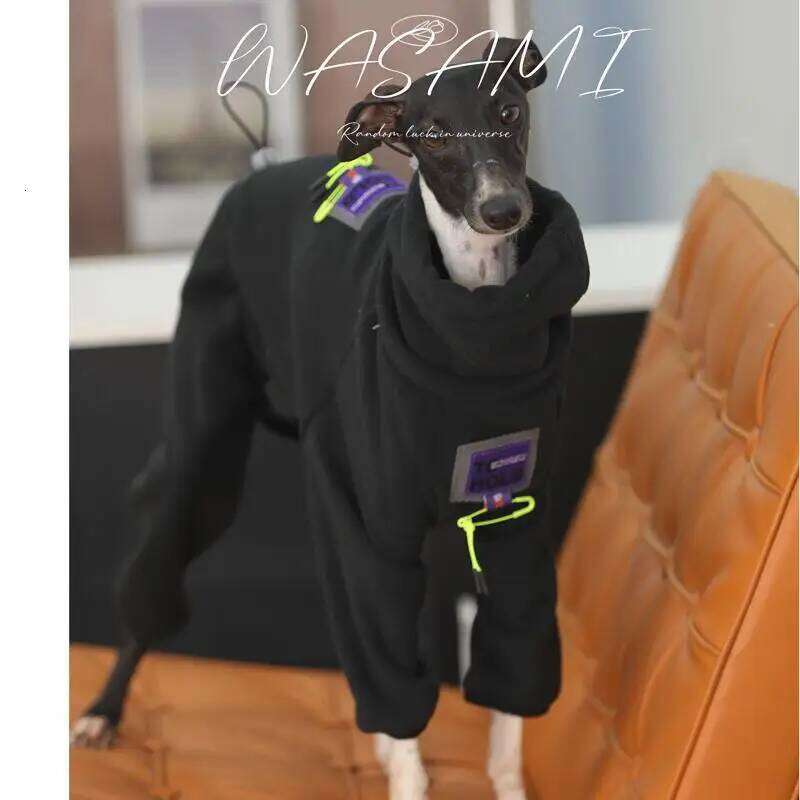 Famous brand Fashion Italian Black Stretch Soft Whippet legged Outing Dog Greyhound Warm Clothes in Winter pupakaIK