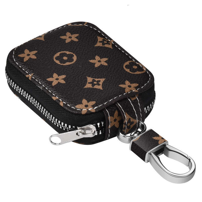 Earphone Case Classic Pattern PU Leather Pouch With Carabiner For Apple AirPods Pro 3 2 Huawei Samsung Headphones