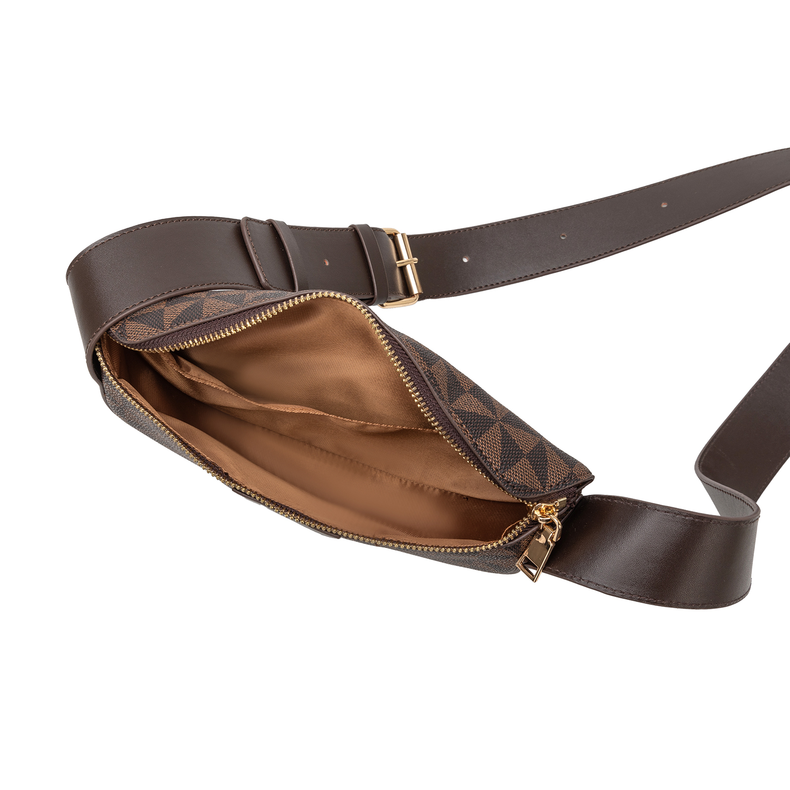 Lacel Urwebin 2026 new casual and fashionable waist bag printed wide shoulder strap coin purse simple and trendy saddle bag for women