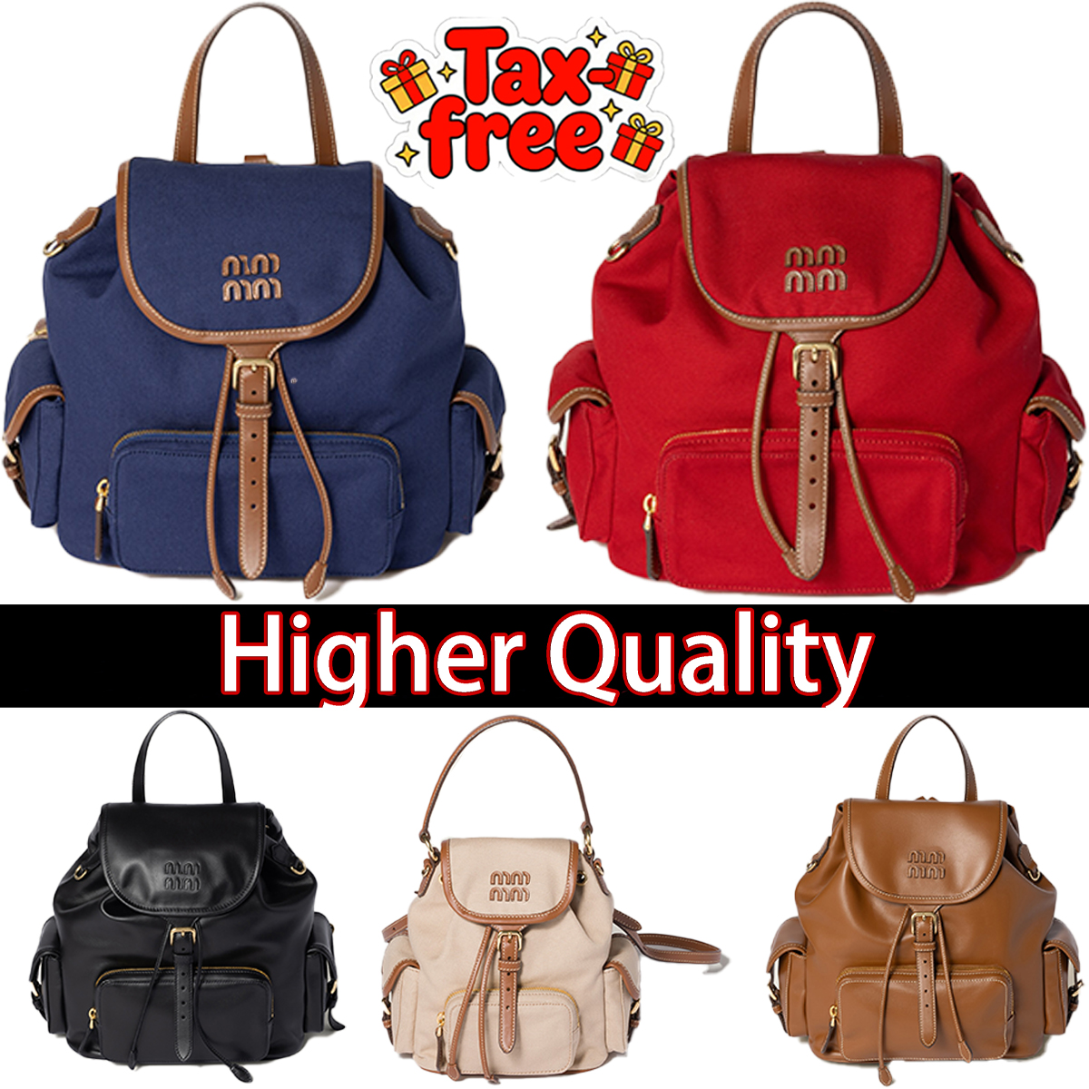 Backpack Designer backpack Designer bag shoulder bag Metal engraved label Matelasse solid color leather fashion bag Classic women's luxury bag High quality