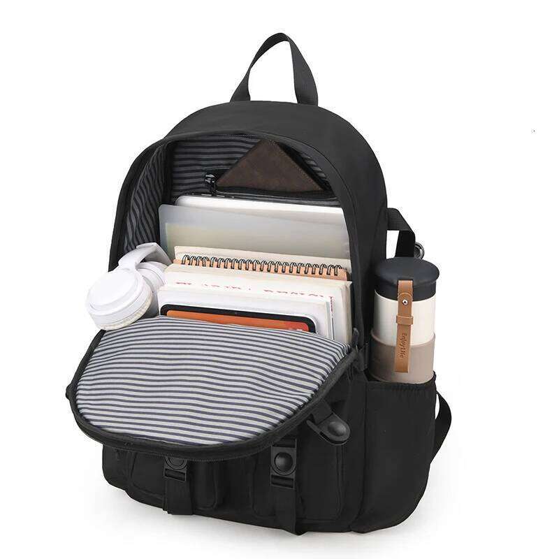 Fashion Men's Simple Backpack - Large Capacity, Laptop Compartment, Multiple Pockets, Suitable for Students and Travel Z260124