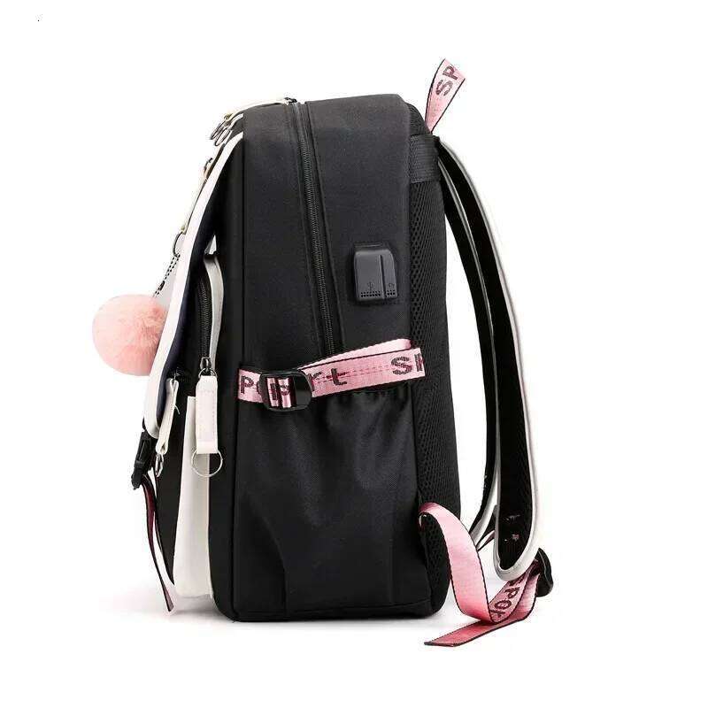 Korean Style High School for Teenage Girl Fashion Black White Student Girls Backpack Schoolbag Cute Book Bag Z260124