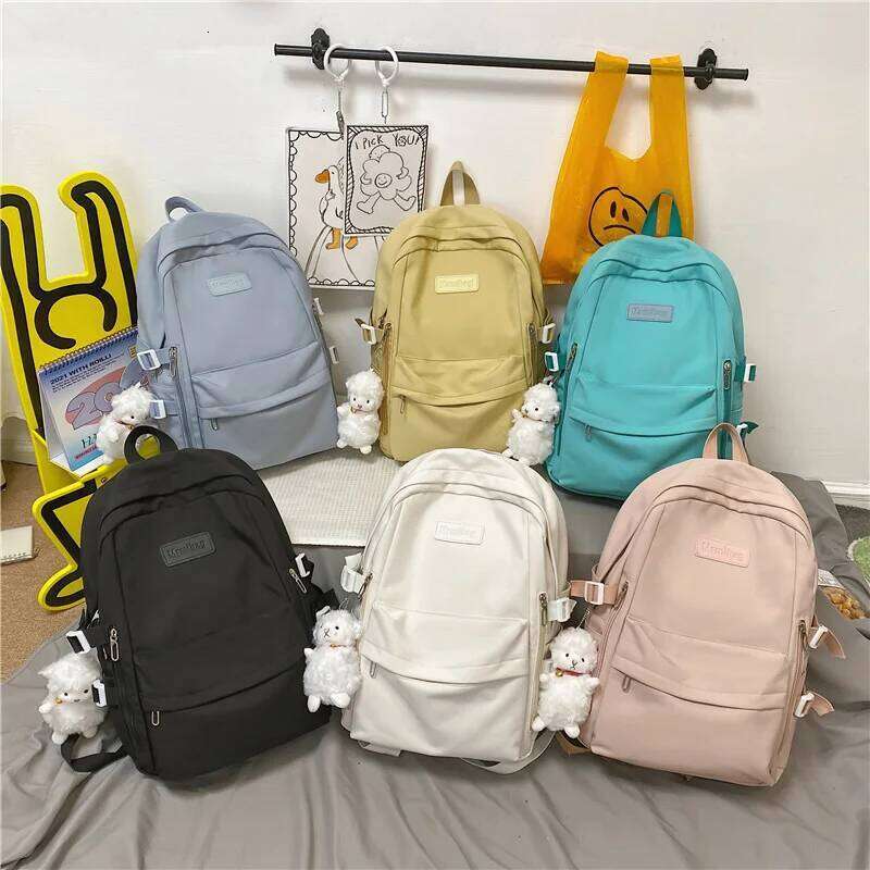 Waterproof Nylon Women Backpack Multi-Pocket Student Rucksack Female Travel Bag Book Schoolbag For Teenage Girl Boys Satchel Z260124