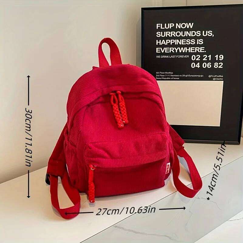 Japanese Corduroy Women's Backpacks Multiple Pockets Travel Backpack Fashion Schoolbag Back To School Z260124