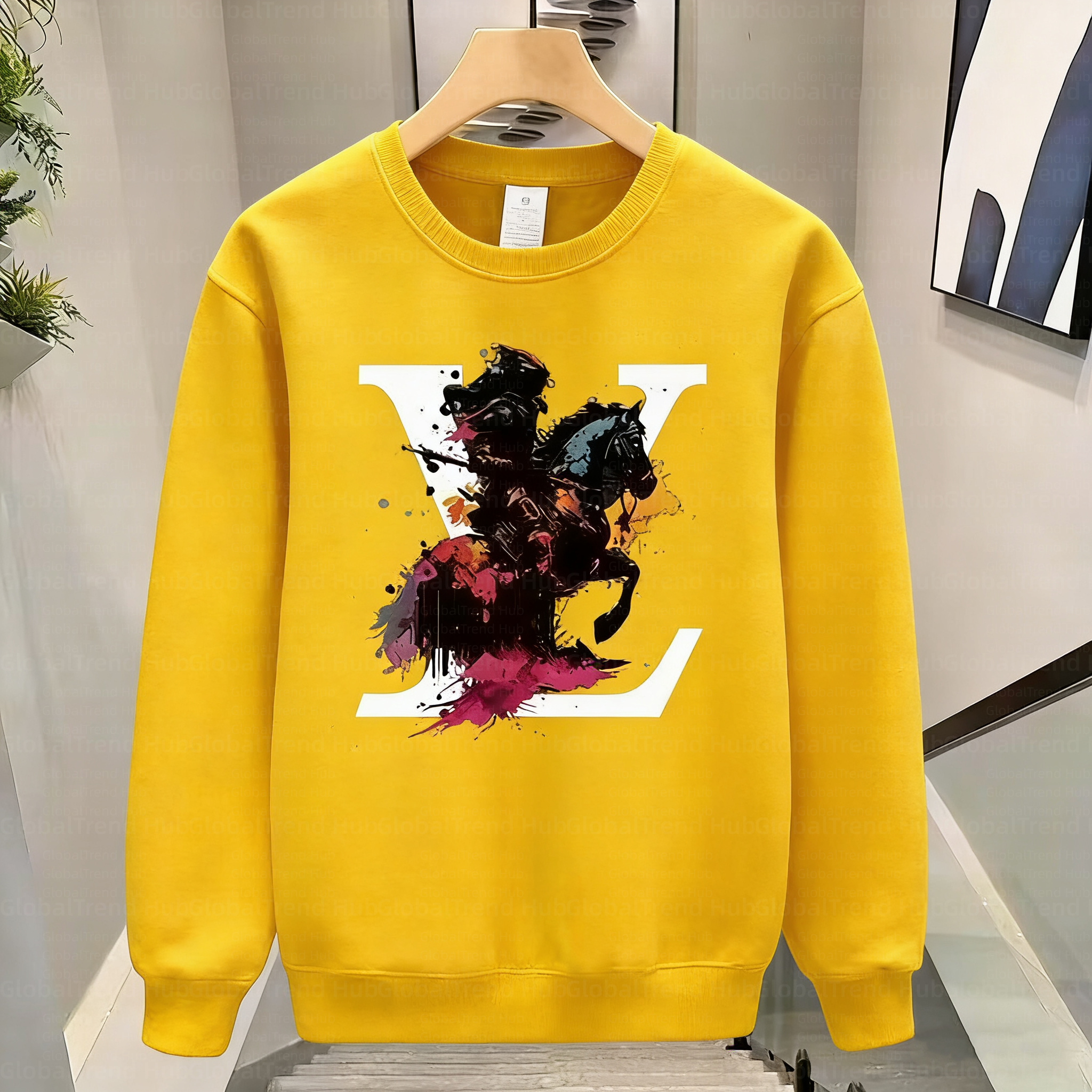 Designer Hoodie Autumn and winter new presbyopic letter Jacquard lazy relaxed round neck sweater for men and women with the same sweater M-4XL