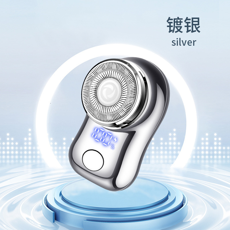 FH060-3 Large Double Ring Blade Smart Digital Display Electric Mini Shaver Portable Mens Razor Beard Trimmer