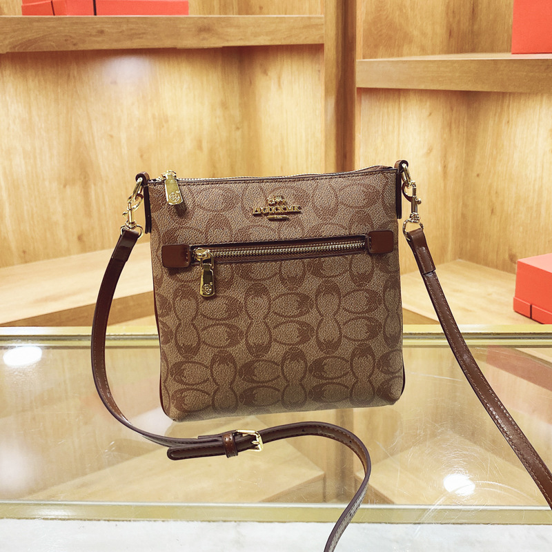 Senior Sense Bag Women New Vintage Printed Leisure Bag All Shoulder Diagonal Cross Bag