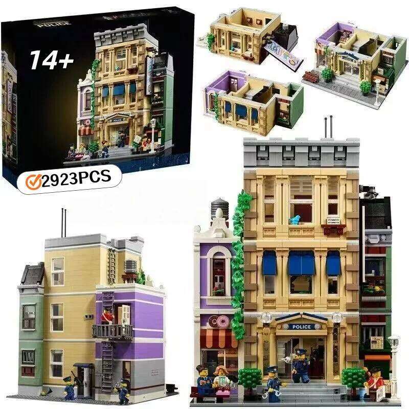 2026new 2923pcs Creator Expert Street View Series Police Station 10278 Building Block Model Educational Birthday Christmas Gifts