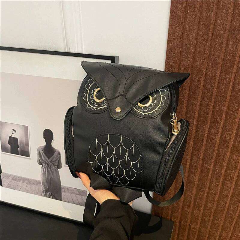 Owl Shape Embossed Shoulder Bags Satchel Travel Bag Fashion Womens' PU Backpack Casual Z260124