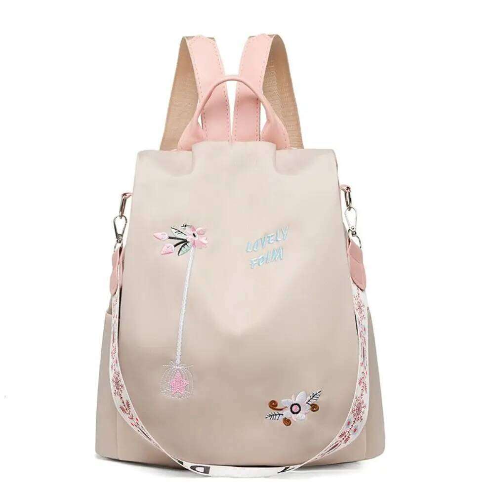 Waterproof Oxford Women Backpack Fashion Anti-theft School Bag Embroidery Female Large Capacity Travel Shoulder Handbag Z260124