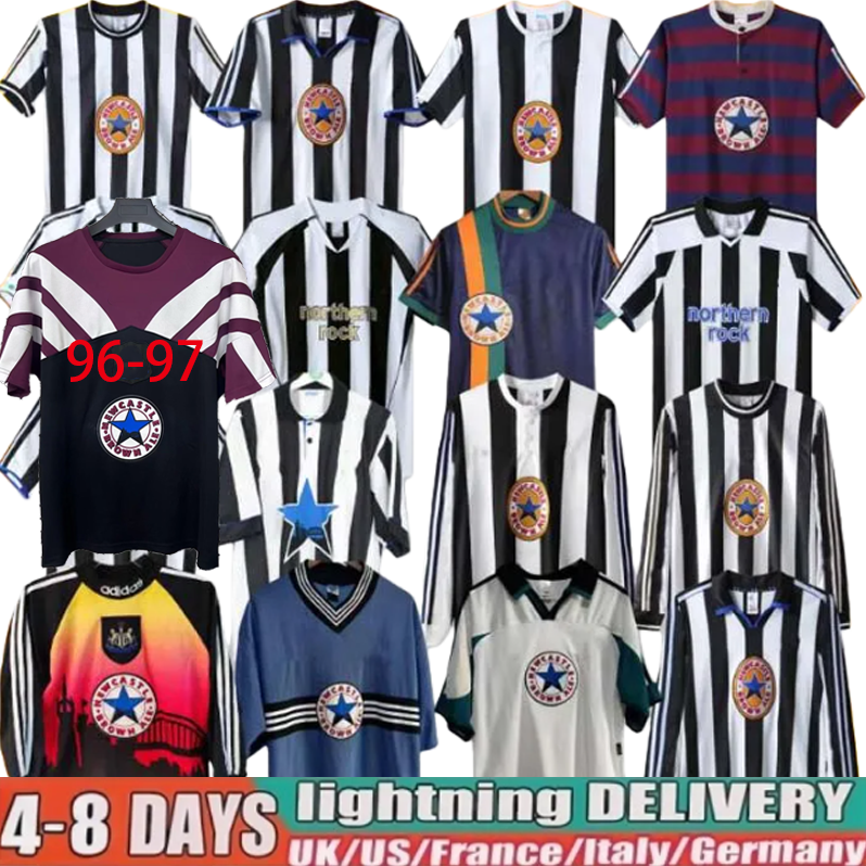 New castleS 95 96 97 99 2000 01 03 04 Retro SOCCER jerseys HAMANN SHEARER PINAS 1993 1980 82 05 2006 UNITED OWEN classic FOOTBALL SHIRTS Ginola long sleeves