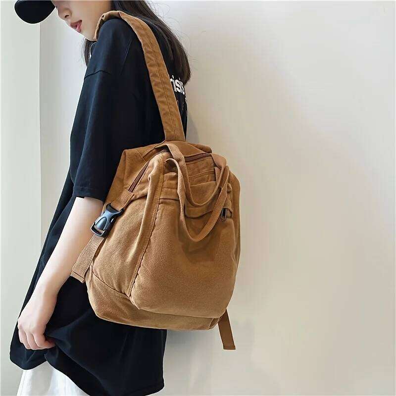 New Vintage Women Backpacks Japanese Style Canvas Travel Backpack Large Capacity Teenagers Schoolbag Z260124