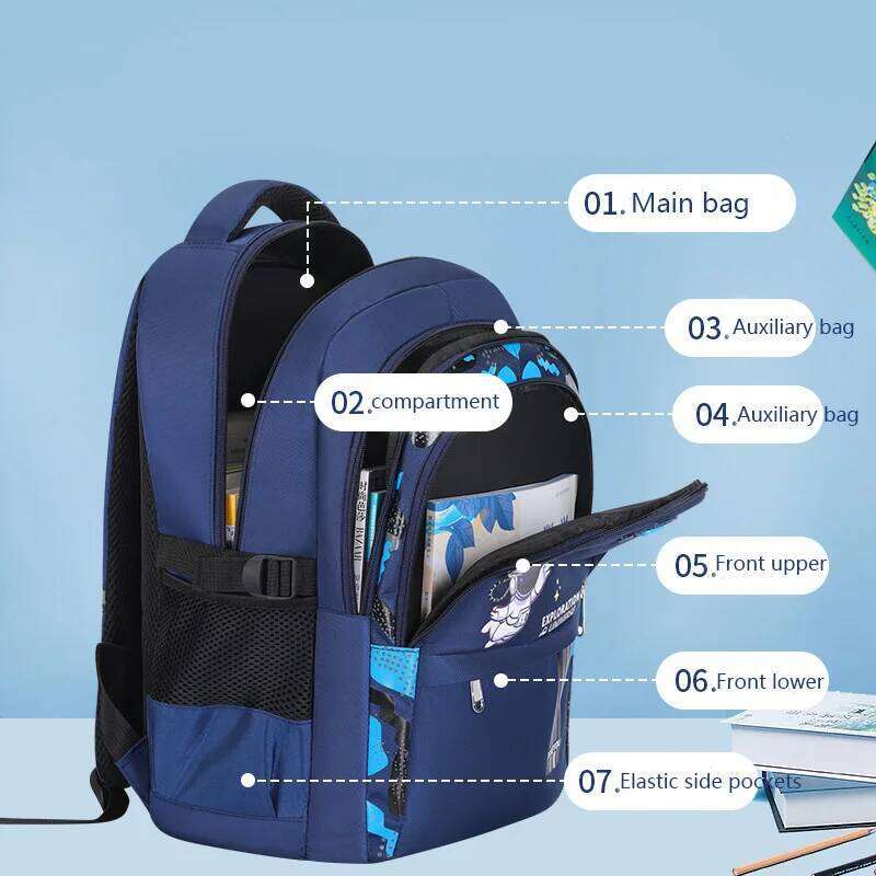Kids Children Bags for Boys Astronaut School Backpack Waterproof Primary Book Bag Mochila Infantil Z260124