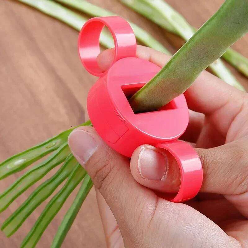 Green Bean Cutter Cut Fruit Stringer Peeler Remover for Easy Vegetable Slicer Kitchen Gadgets