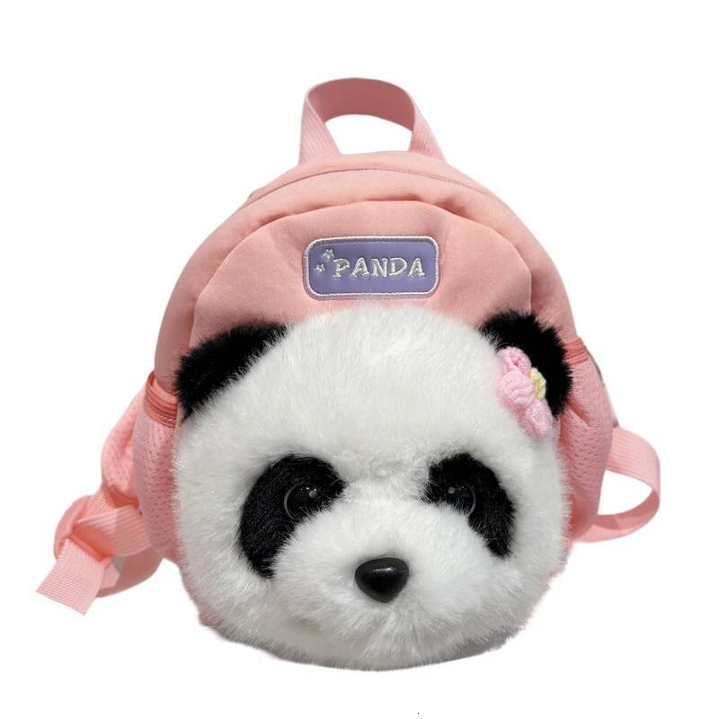 Fashionable Cartoon Panda Plush Backpack Student Large Capacity School Bag