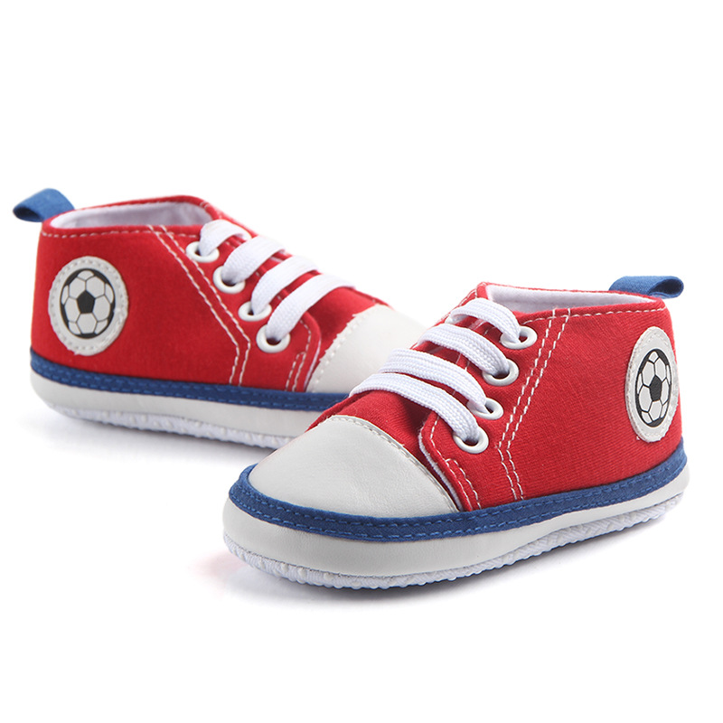 Newborn Canvas Shoes Infants Baby Soccer First Walkers Classic Canvas Sneakers Shoes Cotton Soft Anti-slip Sole 0-18 Month C02079