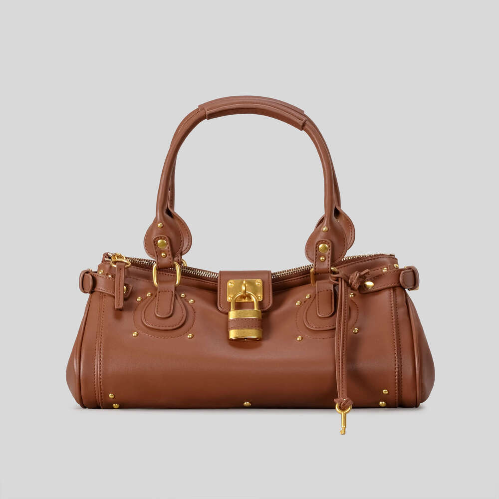 women paddington padlock shoulder bag design large tote bag classic black beige camel 2026 new K251121