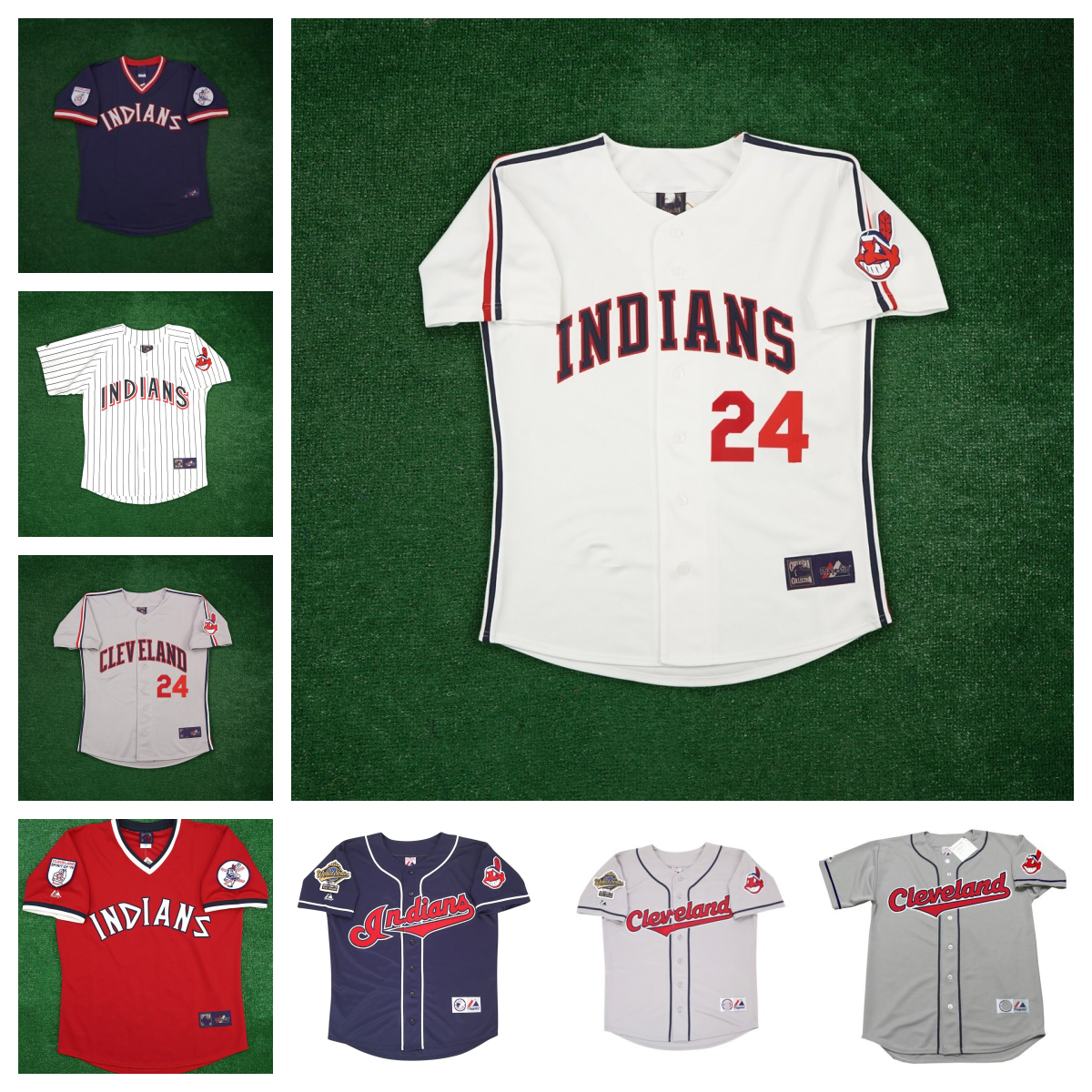 Manny Ramirez Jim Thome Indians Ricky Vaughn Throwback Baseball Jersey 1995 World Series Jose Ramirez Kenny Lofton Albert Belle Frank Robinson Vizquel AA