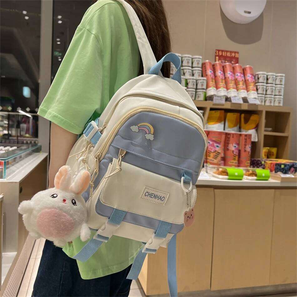 New Cute Backpack Purses Women Waterproof Nylon School Book Bags Small Rucksack for Teenager Girls Female Travel Sac Z260124