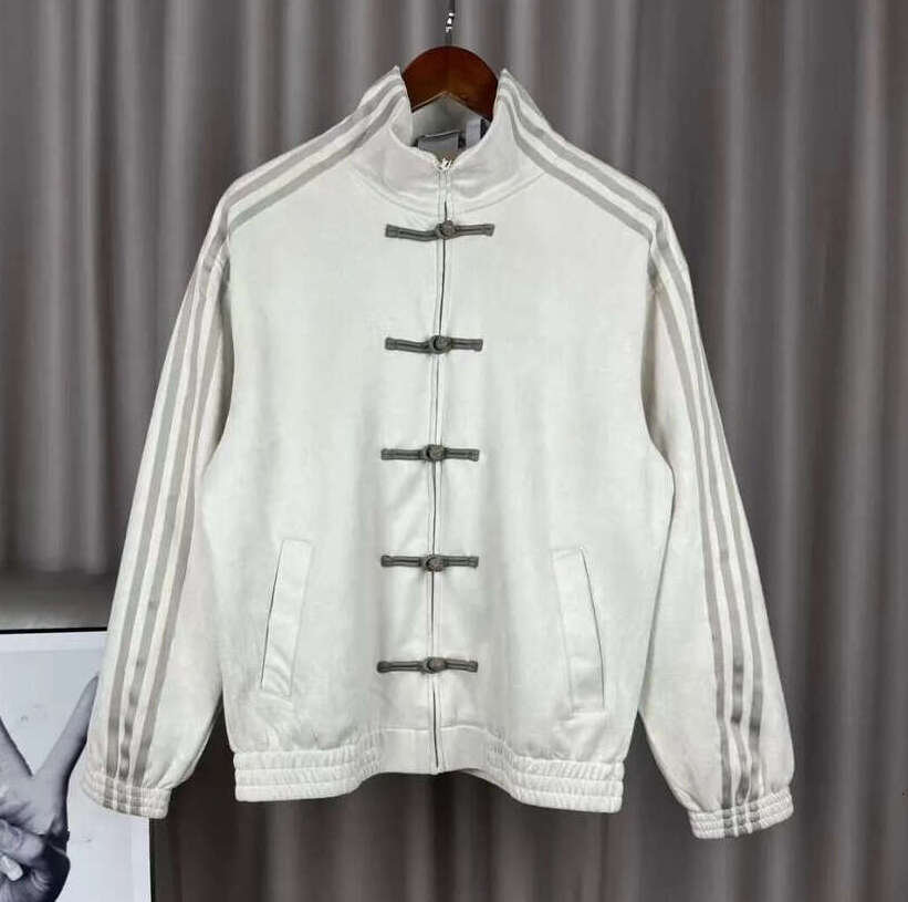 Tang jacket Men's Designer Pilot Fleece-Lined Cuffs Letter Embroidery Chinese-Style Sporty Stand Collar with Button Placket Autumn Baseball Jacket