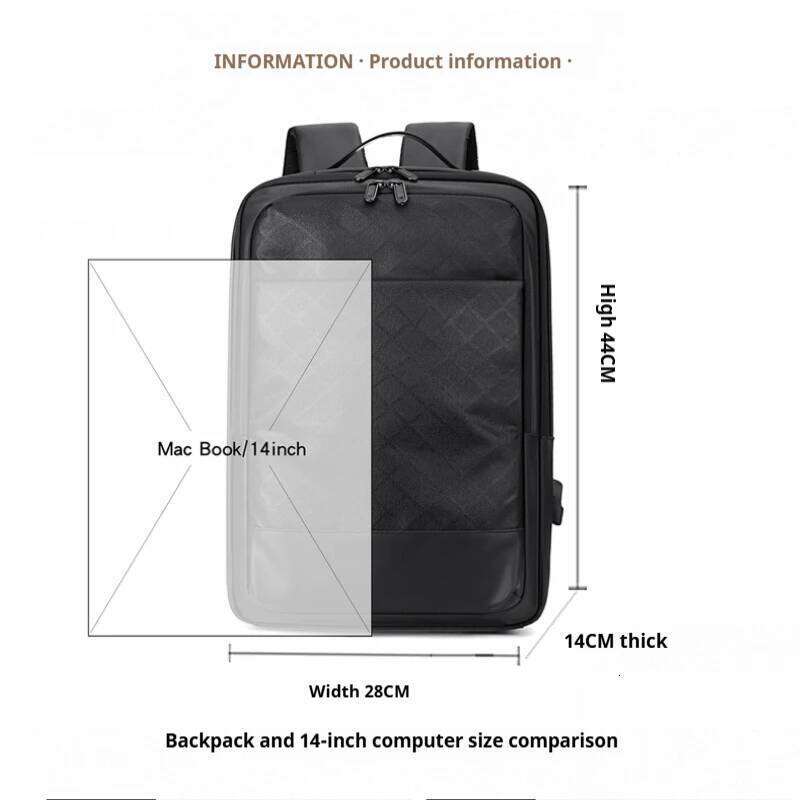 Large capacity business backpack,men's stylish student backpack, multifunctional laptop storage backpack,With USB port. Z260124