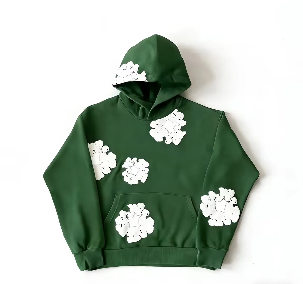 Designer Hoodie Mens Tracksuits the Cotton Denim Hoodies Cotton Wreath Pullover Kapok Clothing Long Sleve Streetwear Multiple sport-casual sizes avail