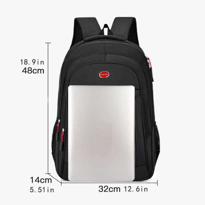 Large-capacity backpack - durable stylish laptop bag, equipped with a secure zipper closure and mesh side pockets Z260124