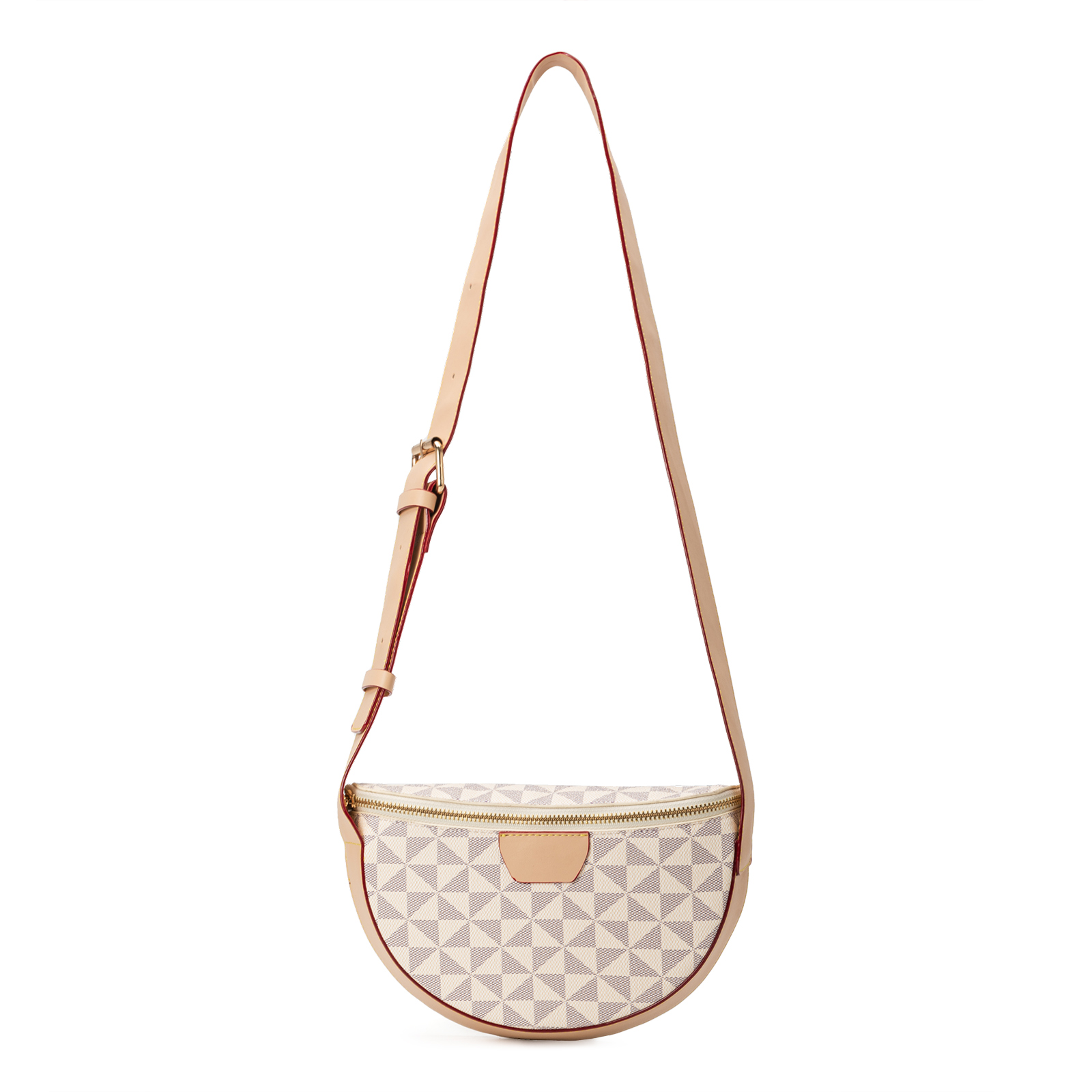 Lacel Urwebin 2026 new casual and fashionable waist bag printed wide shoulder strap coin purse simple and trendy saddle bag for women