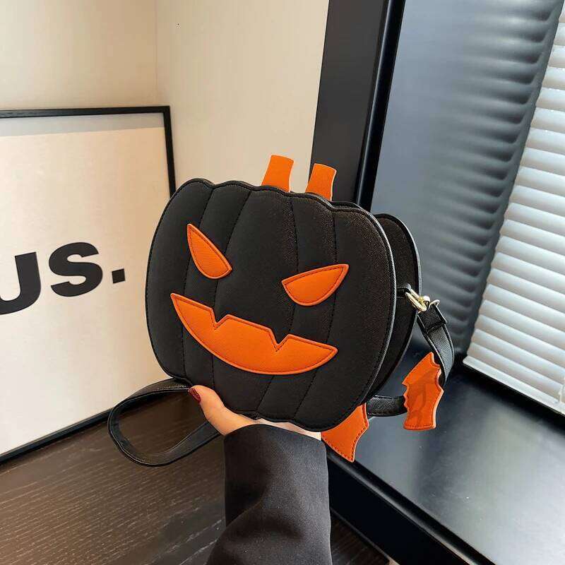 Exquisite Personality Hot Trendy Creative Crossbody for Women 2025 New Super Cool Halloween Pumpkin Shape PU Shoulder Bags Z260124