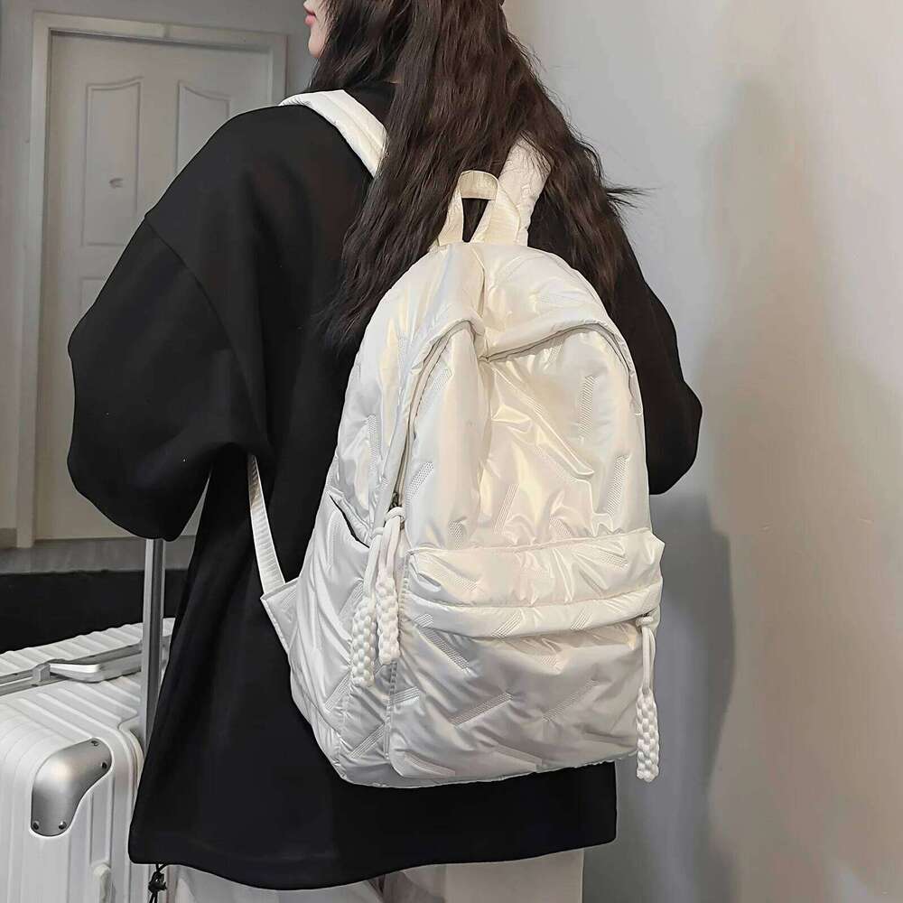 Large Capacity Women Backpacks Waterproof Nylon Fashion Travel Bag Teenagers' Schoolbag Z260124