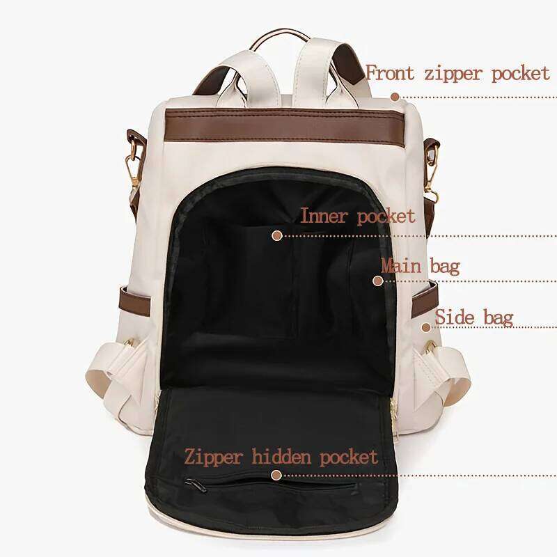 Luxury Women's Backpacks Waterproof Nylon Shoulder Bags Large Capacity Zipper Travel Backpack Commuting Z260124