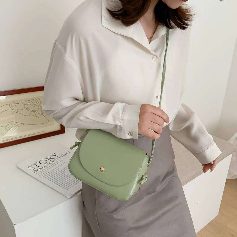 New Arrival Women Simple Shoulder Bag Candy Color PU Leather Ladies Small Square Crossbody Bags Female Handbags Torebki Damskie Z260124