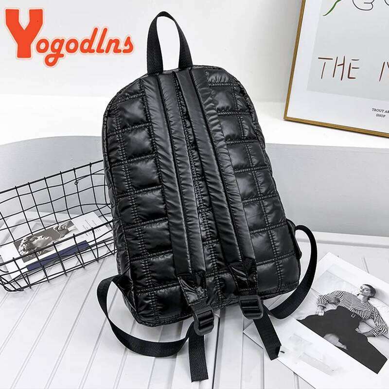 Yogodlns Winter Space Cotton Backpack Women Large Capacity School Bag for Student Waterproof Nylon Rucksack Travel Female Pack Z260124
